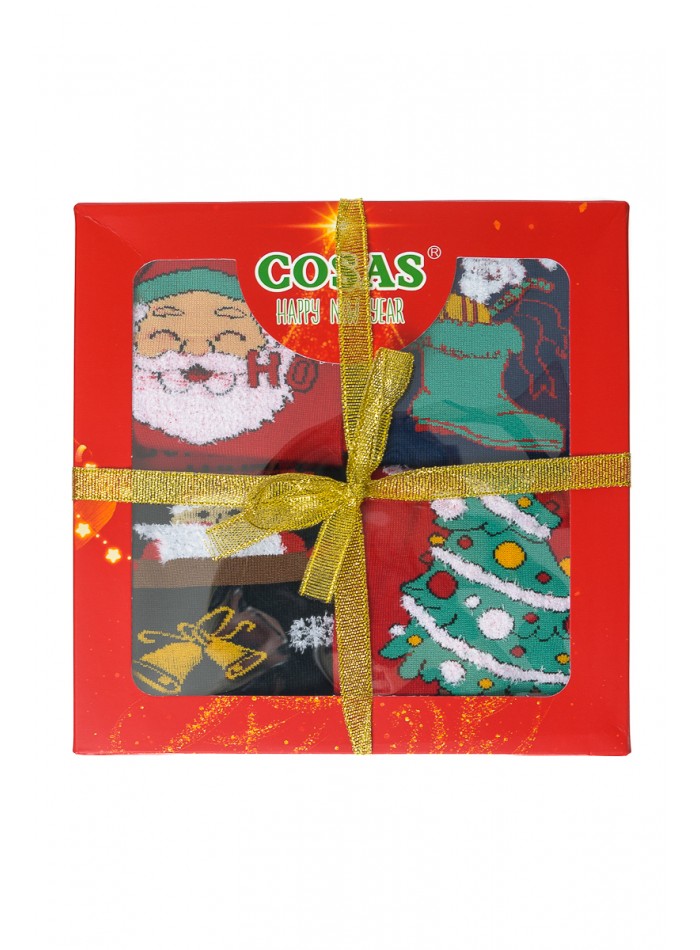 Set de 4 sosete parfumate cu motive de Craciun